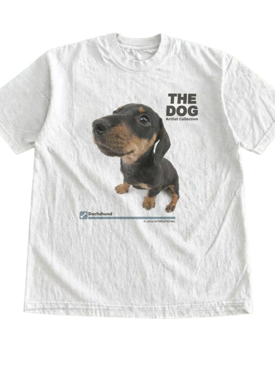 Gildan Tops - Gildan White Short Sleeve Tee with Dachshund Graphic